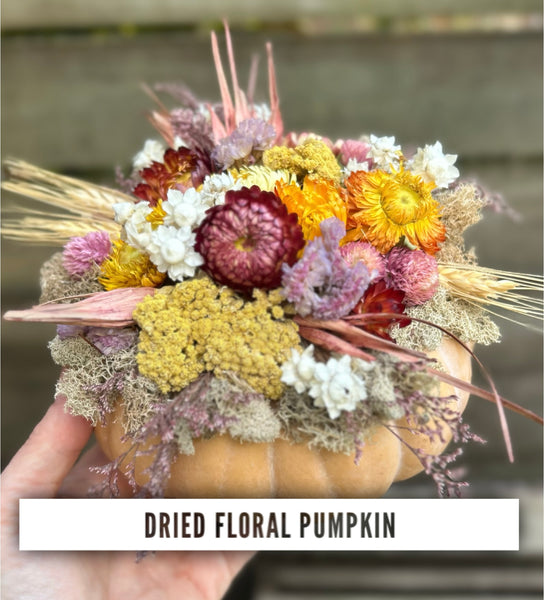 Dried Floral Topped Pumpkin 10/7/26