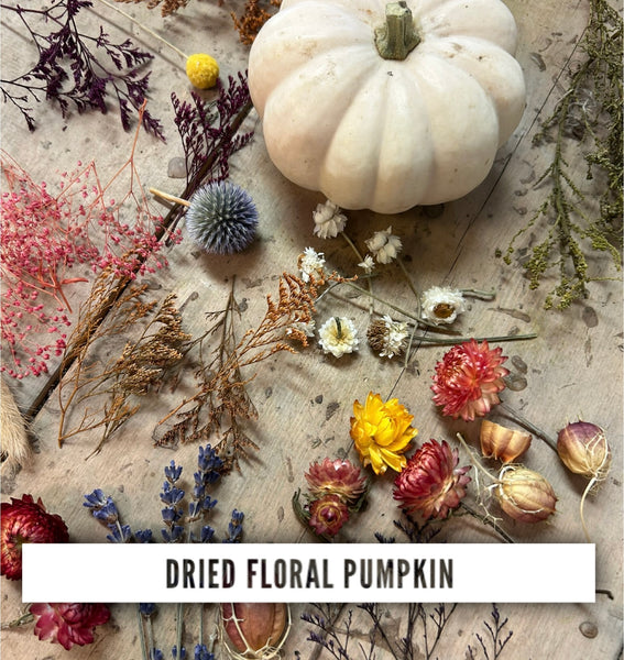 Dried Floral Topped Pumpkin 10/7/26