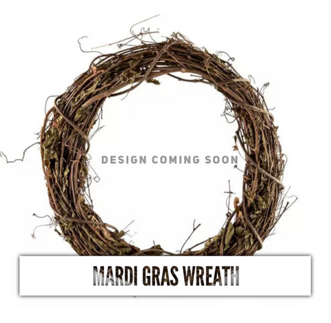 Mardi Gras Dried Floral Wreath Workshop 1/18/24