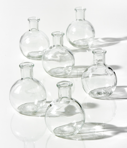 Clear Glass Ball Bud Vase