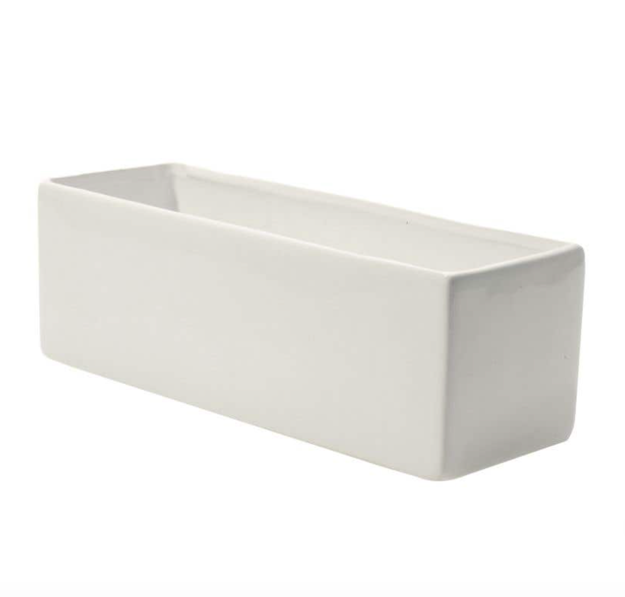 Rectangle White Planter