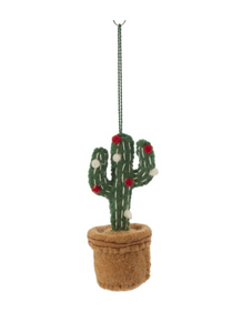 Felt Cactus with Lights ornament