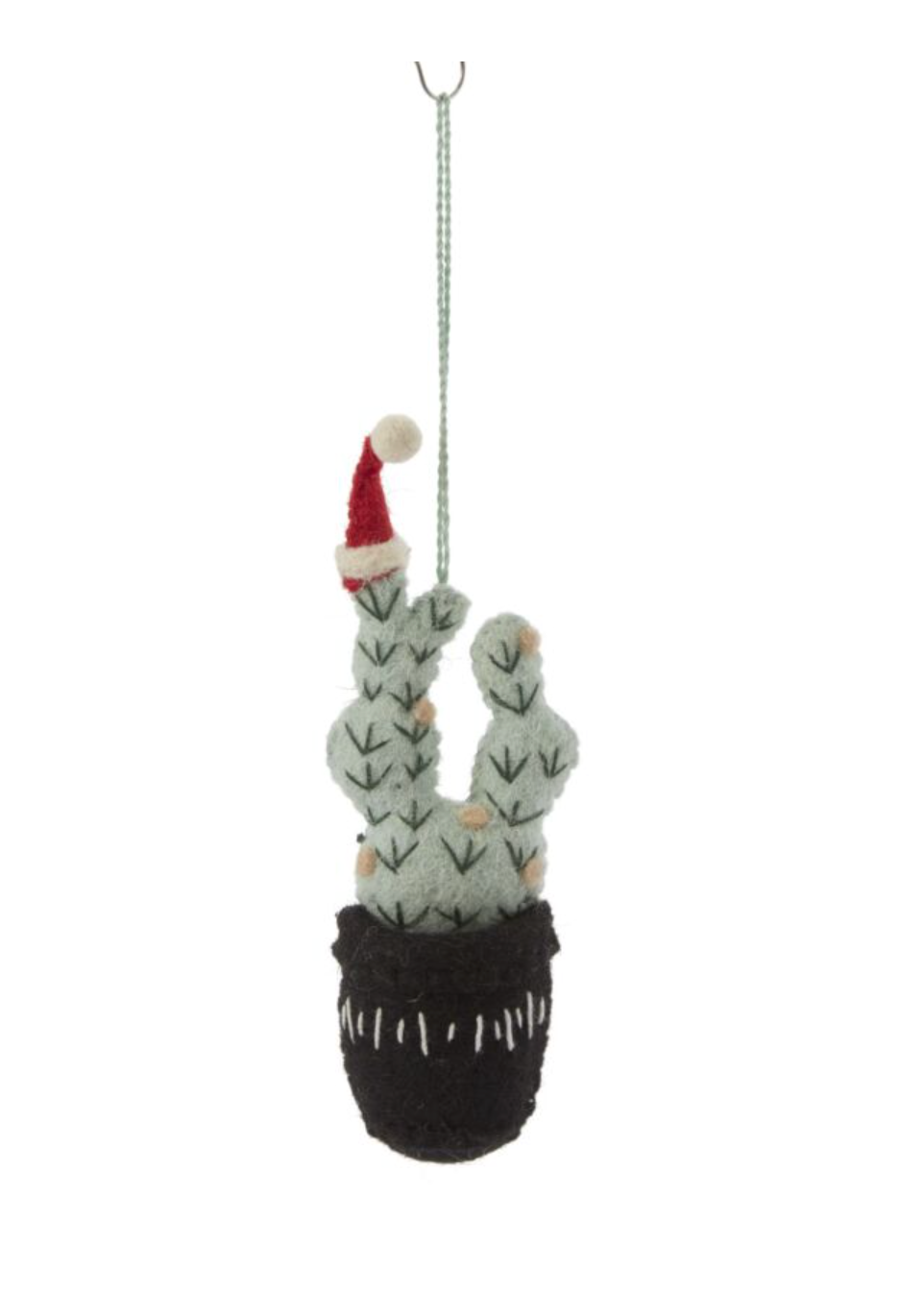 Felt Cactus with a Santa hat
