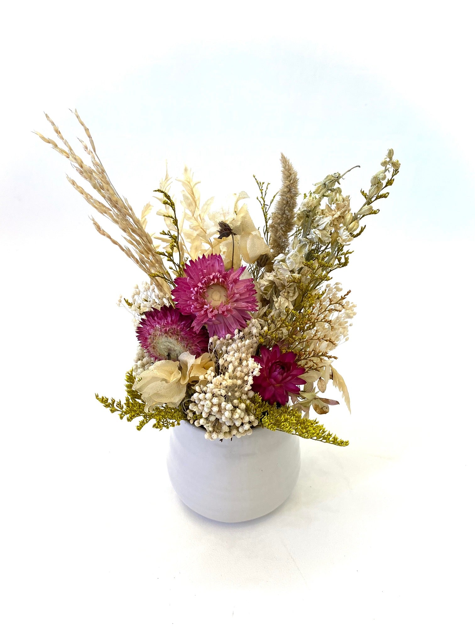 Blush Dry Floral Arrangement – Baton Rouge Succulent Co