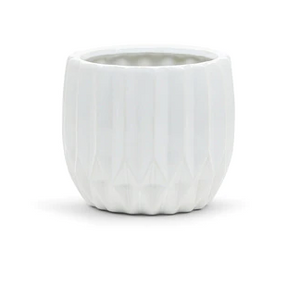 Riveted White Planter