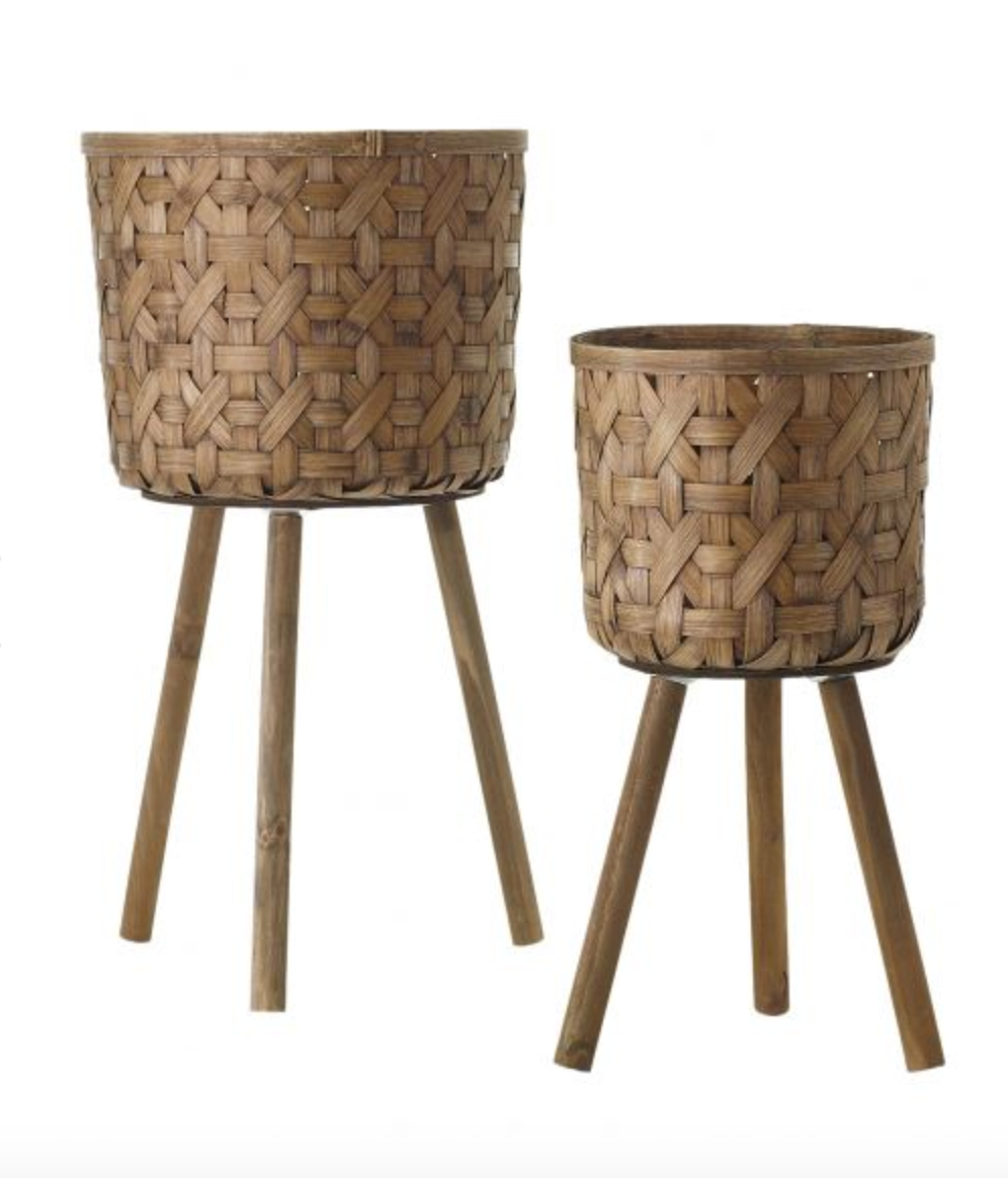 Bamboo Basket Plantstand