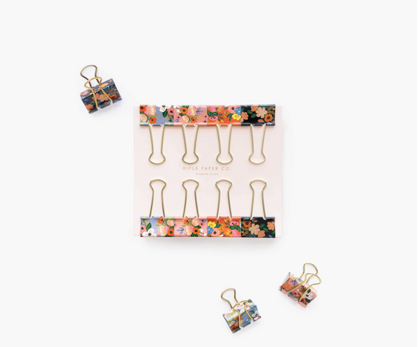 Lively Floral Binder Clips